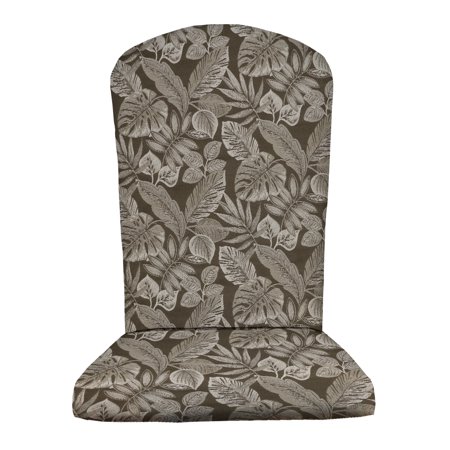 RSH Décor Outdoor Single Foam Adirondack Chair Seat Cushion, Casco Pewter