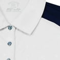 thumbnail image 2 of Monterey Club Women's Rose Emboss Contrast Golf Polo Shirt #2446, 2 of 3