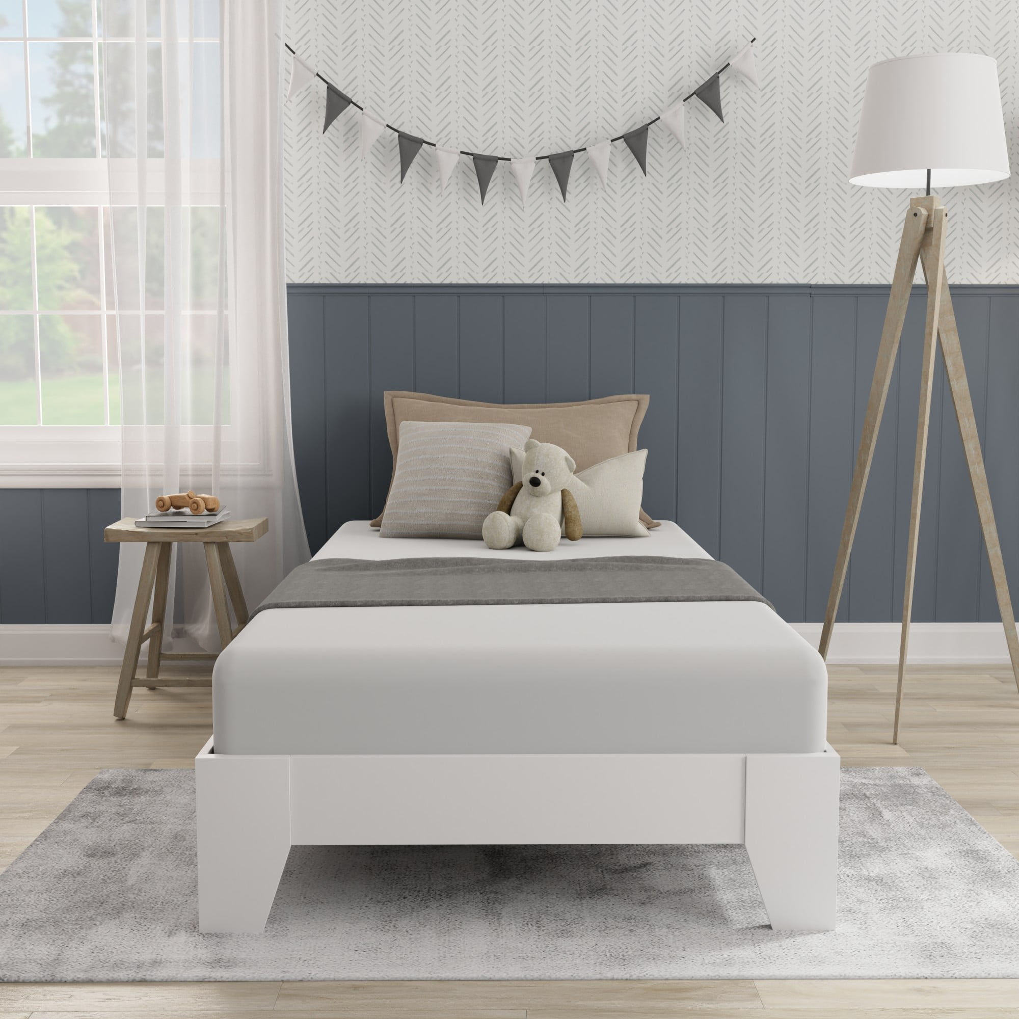 Hillsdale Casey Twin Wood Platform Bed, White