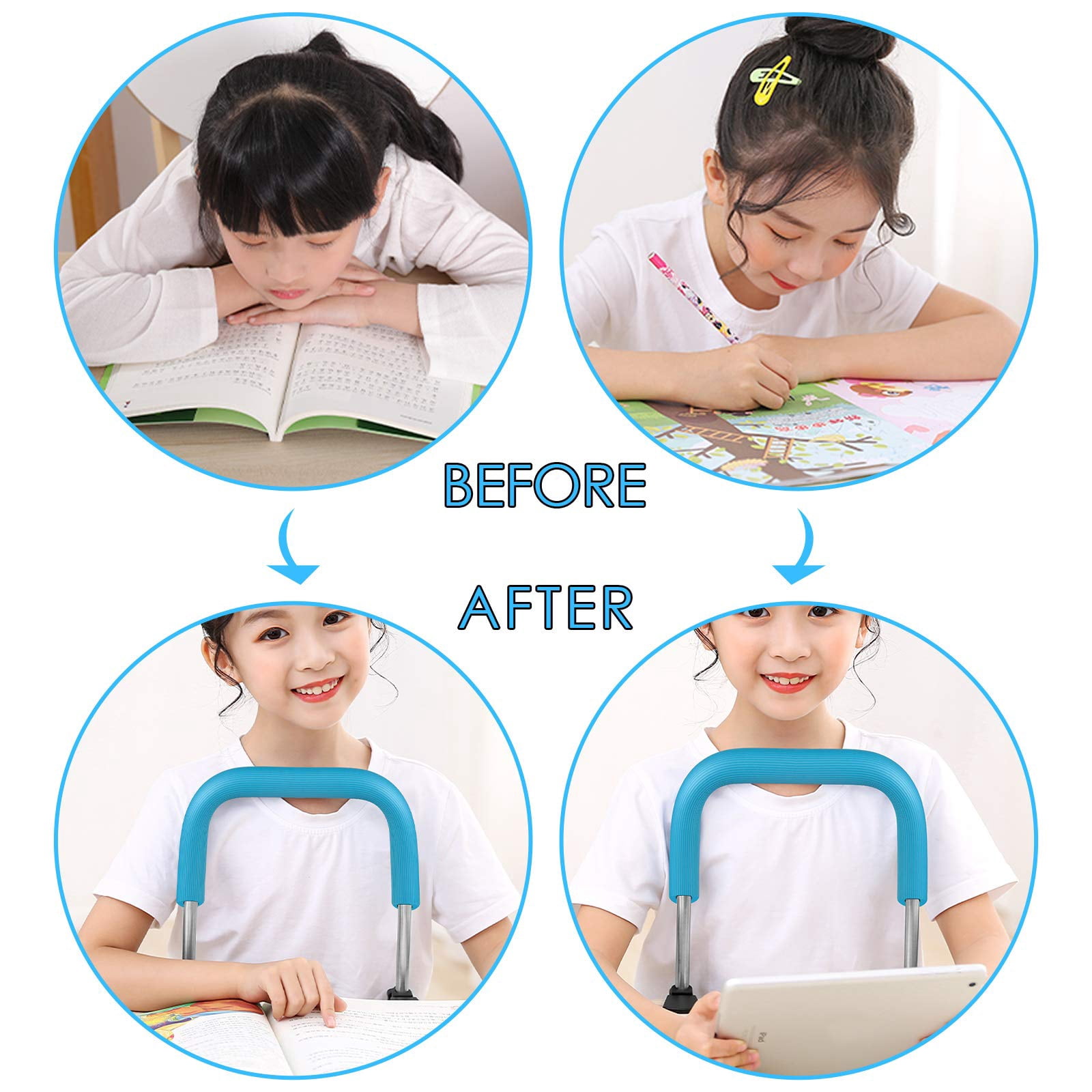 Linkidea Sitting Posture Corrector for Kids (Blue) Size XL