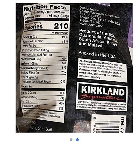 Kirkland Signatures Dry Roasted Macadamia Nuts with Sea Salt 24 Oz. (3 Pack)