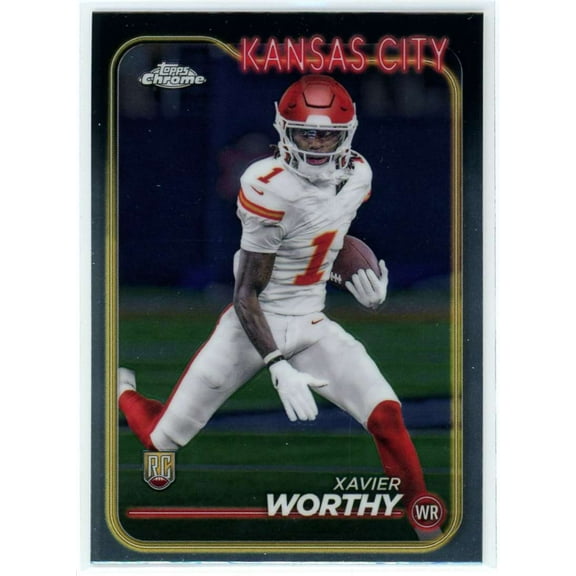 NFL 2024 Topps Chrome Football Base Xavier Worthy #208 (Rookie)