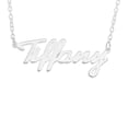 thumbnail image 4 of Sterling Silver 'Tiffany' Name Pendant Necklace - White, 4 of 5