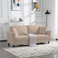 thumbnail image 3 of BSHTI 81.5 inch European Style Modern Sofa Couch,Minimalism Couches Sofa for Livingroom(Light Brown), 3 of 17