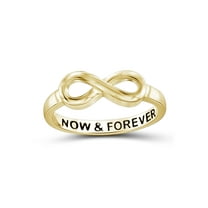 JewelersClub 0.925 Sterling Silver Infinity Friendship Ring for Women | Personalized Now & Forever Eternity Knot Symbol Band