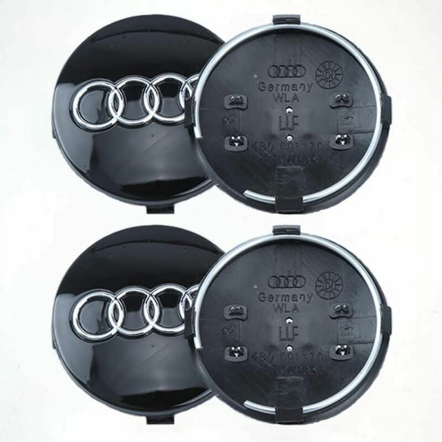 4 cubiertas para cubo de rueda de coche compatibles con Audi de 60 mm, ABS, de aluminio y ABS, accesorios decorativos para coche.