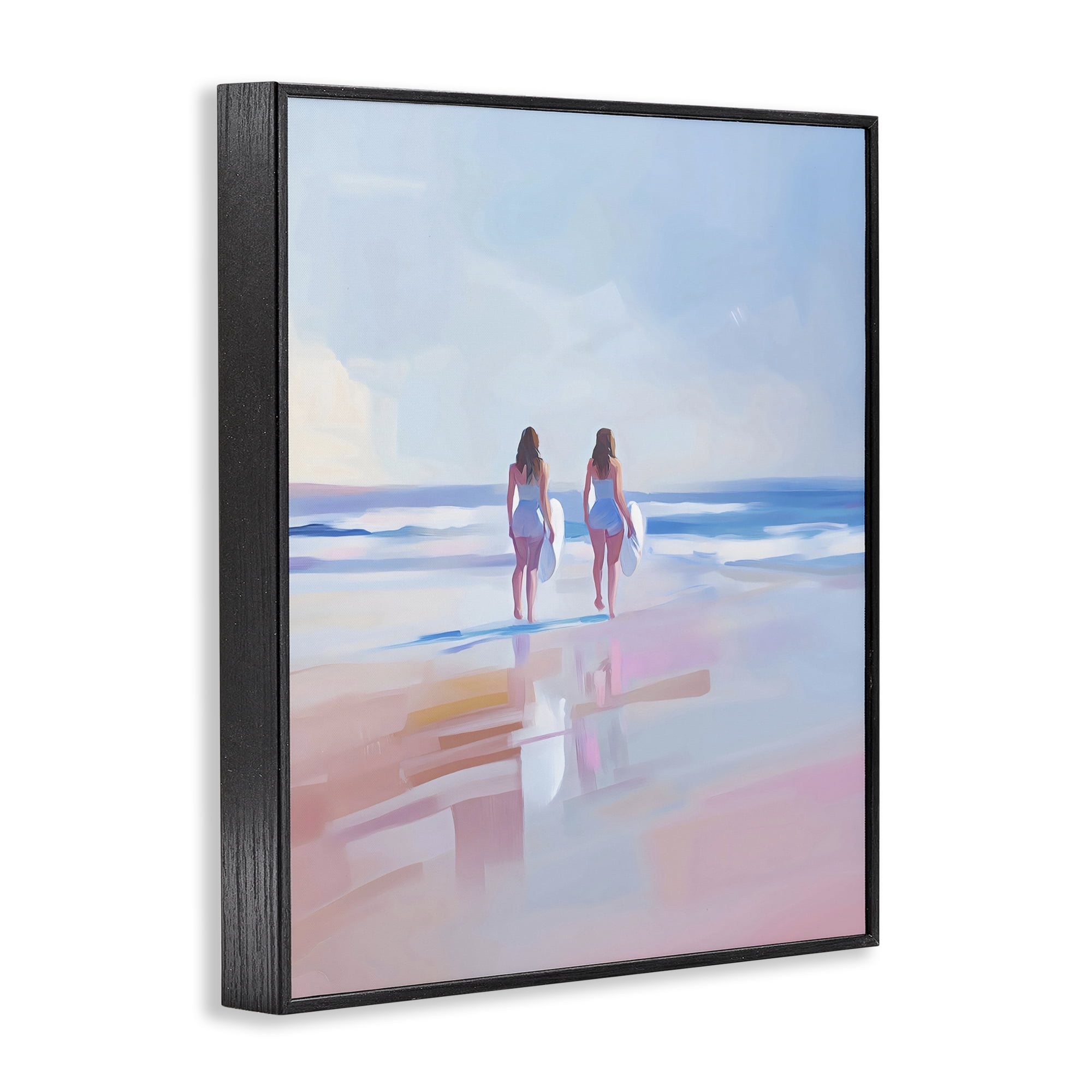 Stupell Industries Heading To Surf at Dawn Black Framed Giclee Art, design by The Prints Vibe