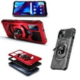 thumbnail image 2 of Xpression Cover for TCL 30 XE 5G Armor Hybrid Stand Ring Hard TPU Rugged Full-Body Protective [Military-Grade] Magnetic Car Ring Holder Phone Case - Red, 2 of 7