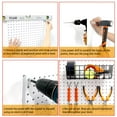 thumbnail image 2 of HUHOLE White Pegboard Organizer 4PC, 32-inch X 32-inch Metal Peg Board, Powder-Coated, 2 of 7