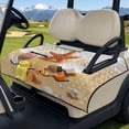 thumbnail image 3 of Psesaysky Golf Cart Seat Covers (With an extra handle) Seat Blanket, with 4 Front Pockets, Fits for EZGO, Yamaha, Club Car, Epic and Other 2 Person Seats, All Seasons (Cute Beach Starfish), 3 of 8