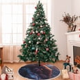thumbnail image 7 of Rocae Lazy Stone Bear for Christmas Tree Skirt with Pom Pom Trim for Holiday Party for Holiday Home Decor Indoor Outdoor-36", 7 of 7