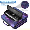 thumbnail image 6 of Zipper Binder with Shoulder Strap 2 inch 3 Ring Waterproof File Folder Organizer Bag 500 Sheet Psychedelic Purple Rose, 6 of 8