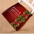 thumbnail image 1 of EREHome Coussin de Siège Arbre de Noël Branches de Pin comme Bordures de Cadre Rouge Rouge 16x16 Pouces, 1 of 1