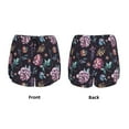 thumbnail image 6 of Uemuo Roses Flowers Pattern Women's Athletic Shorts High Waisted Running Shorts with Liner Pockets Gym Elastic Workout Shorts-Small, 6 of 9