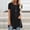 Black, variant on Patlollav Womens Fashion Plus Size Round Neck Short Sleeve Long T-Shirt Blouse