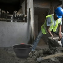 SOPOTUTU Black Utility Bucket for Storing Mud Portable Use at Construction Sites
