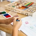 thumbnail image 6 of Melissa & Doug Deluxe Wooden Stamp and Coloring Set – Vehicles (30 Stamps, 6 Markers, 2 Durable 2-Color Stamp Pads), 6 of 10
