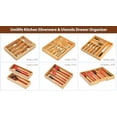 thumbnail image 6 of Bamboo Kitchen Drawer Organizer, 7 Inch Silverware Utensils Tray Holder for Small Drawer, Wood Caddy for Flatware Cutlery Knives, 6 of 6