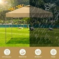 thumbnail image 3 of Outdoor Basic 10'x10' Pop up Canopy Tent with Adjustable Height, Outdoor Canopy with 4 Sandbags,for Events, Parties, Gatherings, Camping,Brown, 3 of 9