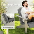 thumbnail image 4 of Outsunny Coussin de Chaise Adirondack 2 Pcs, Coussins de Chaise de Patio, Gris Foncé, 4 of 10