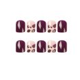 thumbnail image 2 of Fofosbeauty 24pcs Press on False Nails Tips, Square Fake Nails, Square Purple Leopard, 2 of 8