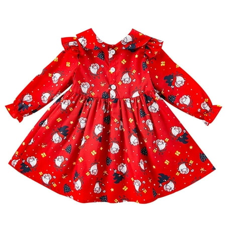 

Christmas Girls Dress Print Santa Long Sleeve Dress Western Bow Party Dress Christmas Dress Toddler Tales Dress 2x Dress Backless A Line Flower Girl Dress 9 Dresses Baby Girls Birthday Girls Plaid