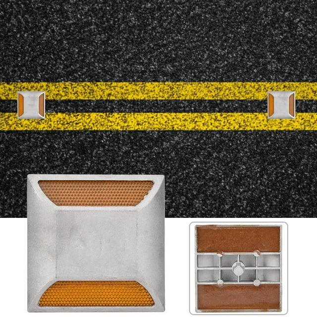 Pointe Réfléchissante, Panneaux Protubérants Réfléchissants Imperméables et Étanches à la Poussière, pour Entrée de Tunnel de Rampe de Chemin de Fer de Carrefour