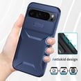 thumbnail image 2 of KOMI Case for Pixel 8 Case, Google 8 Case with Tempered Glass Screen Protector and Slide Camera Cover, Non-Slip Heavy Duty Shockproof Phone Cover for Google Pixel 8A Blue, 2 of 5