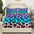 thumbnail image 3 of Brown Cheetah Print Bed Sheets Set Twin,Leopard Printed Sheet Set ,Vintage Abstract Sheets,Rustic Animal Flat Fitted Sheet with 1 Pillowcase Wrinkle Free, 3 of 5