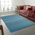thumbnail image 1 of Unbranded Blue Stripes Outdoor Rug, 6' x 9', Durable and Attractive Art Piece, 1 of 1