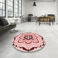 thumbnail image 4 of Ahgly Company Machine Washable Indoor Rectangle Transitional Light Red Pink Area Rugs, 2' x 4', 4 of 7