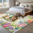 thumbnail image 4 of Easter Bunny Area Rugs 5'x7', Small Throw Rugs for Laundry Room Playroom, Spring Floral Blossom Easter Eggs Watercolor Indoor Outdoor Rug Non-Slip Low Pile Carpet Runner Reversible Floor Mats, 4 of 8
