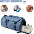thumbnail image 5 of Gym Bag for Men Women Sports Duffel Backpack Travel Weekender Bag with Shoes Compartment, Sports Duffle Gym Bag,Blue, 5 of 6
