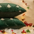 thumbnail image 4 of Christmas Tree Embroidered Throw Pillows Set of 2 Packs, Winter Soft Fluffy Christmas Decorative Throw Pillow Covers Decor for Home Sofa Couch Bed Room, 4 of 6