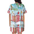 thumbnail image 3 of Kdxio Christmas Birds Print Pajamas Sets for Women Short-Sleeved Pjs with Lounge Shorts Two Piece Sleepwear S-4XL, 3 of 8