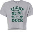 thumbnail image 3 of Disney - Donald Duck Lucky Duck - Juniors Cropped Graphic T-Shirt, 3 of 5