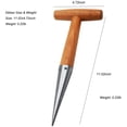 thumbnail image 5 of Long Handle Garden Tool for Planting Seeds Bulbs,Garden Sow Bulb Planter Manually Operated Metal, Hand Wood Dibble Tool, 5 of 5