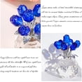 thumbnail image 2 of Crystal Colorful Rose Flower Collectible Figurine with Vase, 7-Color K9 Glass Flower for Mother's Day, Valentine's Day, Anniversary, Romantic Home Decor Gift, 2 of 6