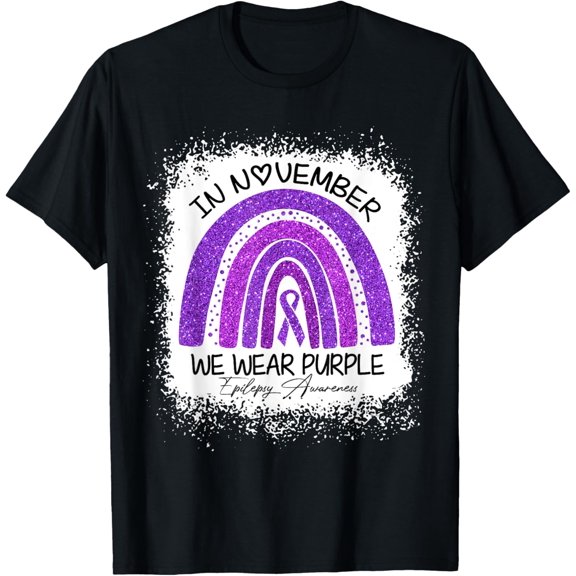 In November We Wear Purple Epilepsy Awareness T-Shirt