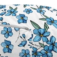 thumbnail image 3 of Floral Pouf Cover with Zipper, Summer Field Wild Flora Ornamental Flowers on a Plain Background Repetition, Soft Decorative Fabric Unstuffed Case, 30" W X 17.3" L, Blue and White, by Ambesonne, 3 of 5