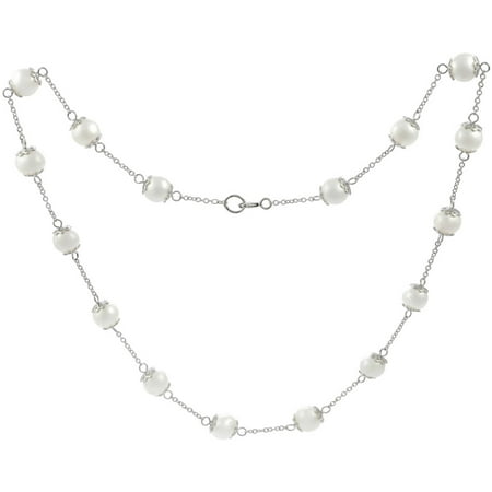 Brinley Co. Women's Freshwater Pearl Sterling Silver Strand Necklace