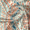 thumbnail image 5 of Ambesonne African Window Valance, Folk Borders, 54" X 12", Orange Blue Pale Yellow, 5 of 5
