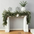 thumbnail image 6 of 5.9ft Christmas Garland Mixed Norfolk Pine and Eucalyptus, Real Touch Artificial Greenery for Indoor Outdoor Decor | Mantle, Stair, Door, Wall Holiday Decoration for Xmas Winter, 6 of 6