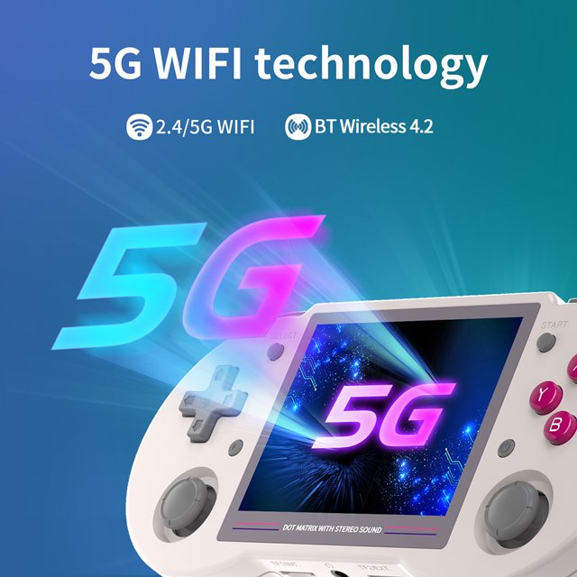 Consola de juegos RG353PS Pantalla IPS de 3,5 pulgadas Compatible con HDMI de 64 bits (Gris 16G +128G) Ndcxsfigh Para estrenar