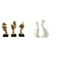 thumbnail image 1 of Estatuas de pensadores,Estatuas de pensadores,esculturas de arte abstracto para mesa,Figuras modernas con rostros para decorar el escritorio,Figura de gato,Esculturas de gatos de pareja,figura, 1 of 8