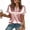 Pink, variant on YHAJDS Women Blouses Dressy Casual Short Sleeve Button Down V Neck Pocket Shirts