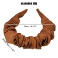 thumbnail image 2 of Unique Bargains 1 Pcs Solid Color Pleated Headband  for Women Hairband Hair Hoop Hair Accessories Orange, 2 of 7