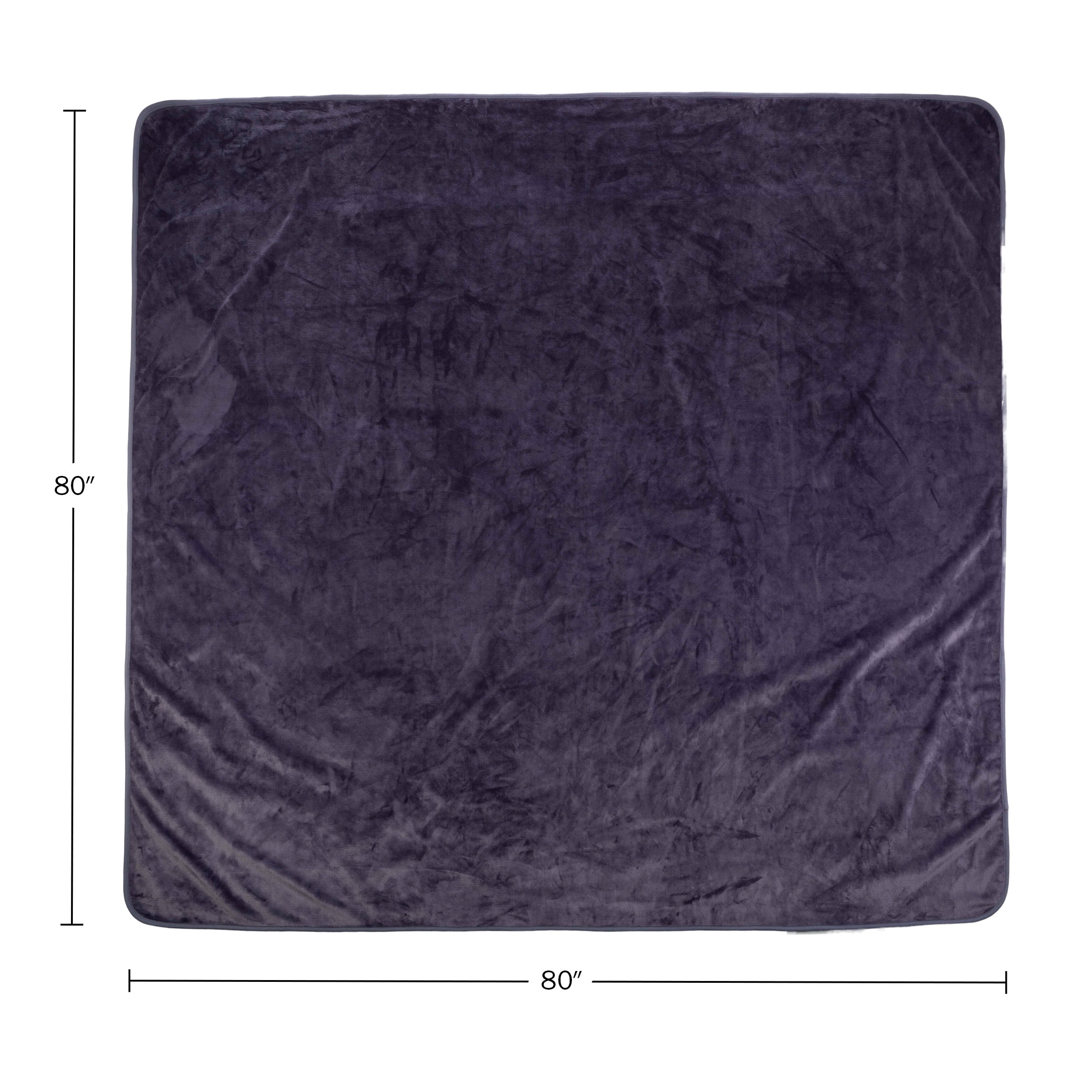 Lavish Home 80x80 King Size Waterproof Throw Blanket for Kids, Pets, and Outdoors (Purple)