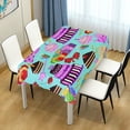 thumbnail image 6 of SKYSONIC Happy Birthday Delicious Cakes Rectangle Tablecloth,Valentine's Day Mother's Day Kitchen Decoration Dinner Rectangular Table Cover for Party Holiday Hotel BBQ-Machine Washable 60x60In, 6 of 7