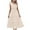 Beige, variant on Women's Summer Dress 2023 Casual Sleeveless Ruffle Sleeve V Neck Maxi Dress Babydoll Flowy Tiered Beach Long Dress